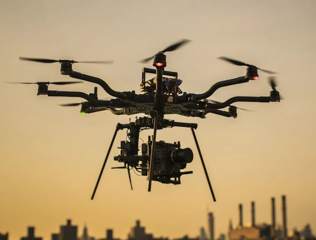 a drone camera capturing photographs