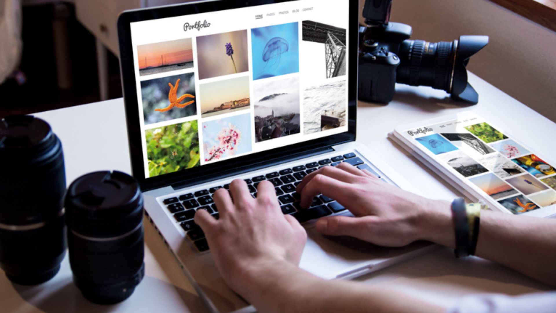 A Person Using a Computer to Watch the Best Photography Tutorials